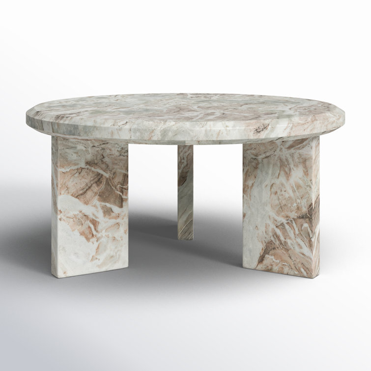 Bryce Nesting Coffee Table- Large-Creamy Taupe Marble Solid | Joss & Main